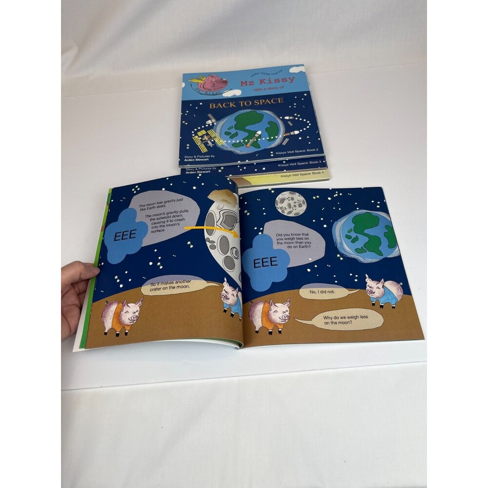 Lot of 4 Mz Kissy Tells a Story (Kissys Visit Space) Books 1-4 Kids Series Books - Picture 8 of 16